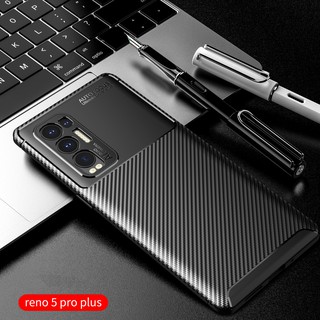 เคสโทรศัพท์กันกระแทกOppo Reno 5 Pro 5G 4G Reno5 Pro Plus A52 A92 A53 A33 2020 Beetle Phone Case Carbon Fiber TPU Shockproof Silicone Casing Protection Back Soft Cases Cover