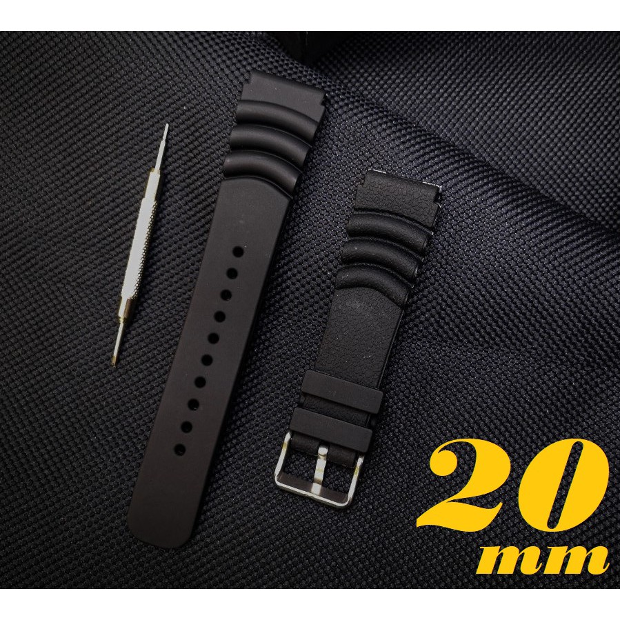 Handman Barel แถม สปริง+เหล็กถอด สายนาฬิกา ยาง ซิลิโคน เข็มขัดแสตนเลส ไซส์ 22 มม R06