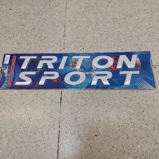 📌โลโก้ TRITON  SPORT สีขาว โลโก้ติดฝากระโปรงหน้ารถ