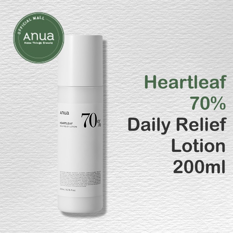 (แท้ / พร้อมส่ง ) Anua Heartleaf 70% Daily Relief Lotion 200 ml. {บำรุงตอนเช้าแบบฉบับ อนัว] #4