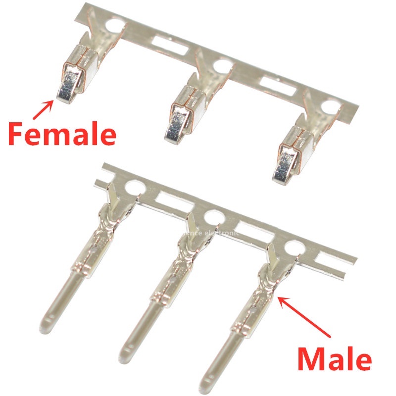 100 ชิ้น/ล็อต SM2.54 terminal SM ชายหญิง Crimp Pins สําหรับ SM 2.54 มม.หญิงชาย Connector