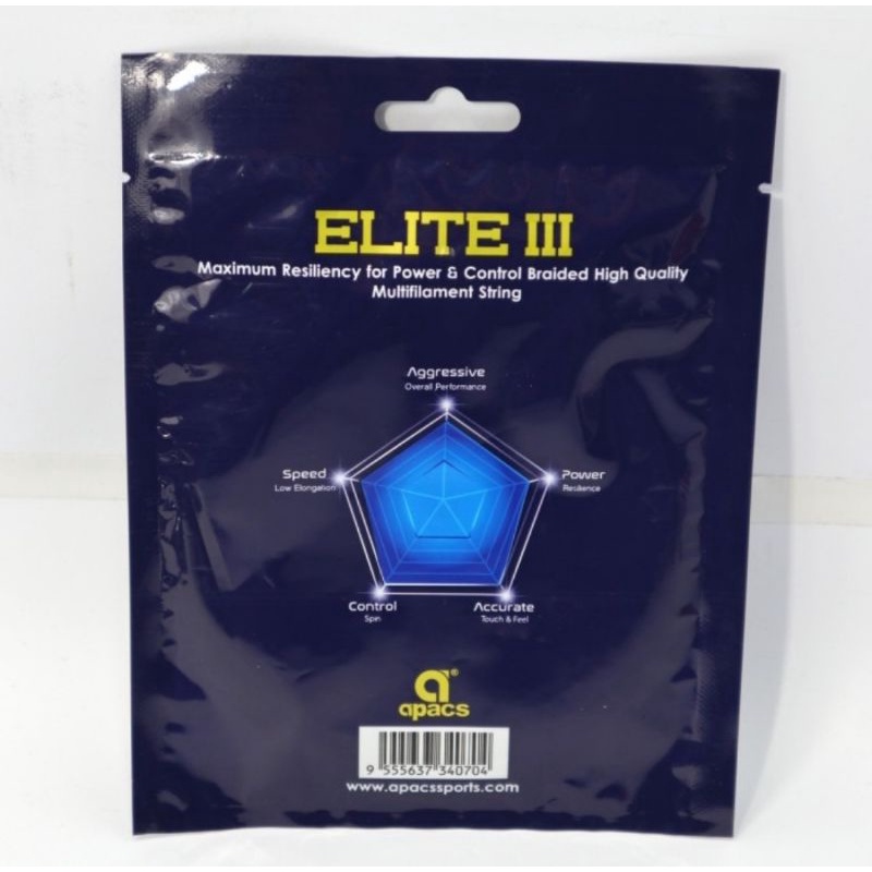 [ORIGINAL] APACS ELITE 3 BADMINTON CKET STRINGS / APACS ELITE3 ORIGINAL