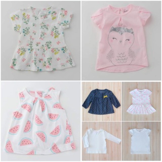 เสื้อเด็กผู้หญิง ขนาด 3-6 เดือน (6m) Carters และแบรนด์ส่งออก❤มือ 1 (ขีดป้าย)