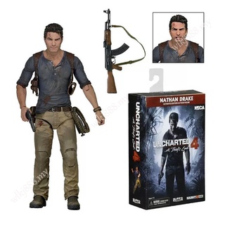 Neca Uncharted 4 A Thiefs end Nathan Drake ของเล่นโมเดลตุ๊กตา