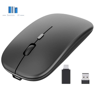 เมาส์ออปติคอลไร้สาย 2.4G เสียงเงียบพิเศษ พร้อมตัวรับสัญญาณ U…