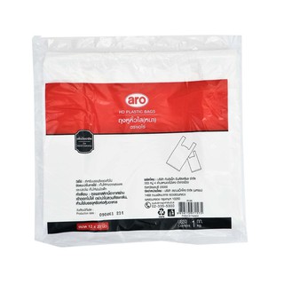 ถุงหูหิ้วใสหนา ขนาด 12x20 นิ้ว แพ็ค 1 กก./Aero clear plastic handle bag size 12x20 inches, pack 1 kg.