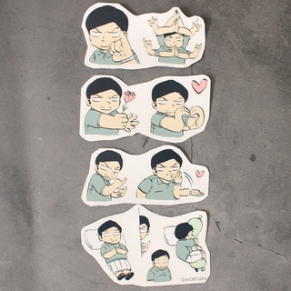 Sticker ไก่3 ลาย ครอบครัวเจ๋งเป้ง : สัญญา