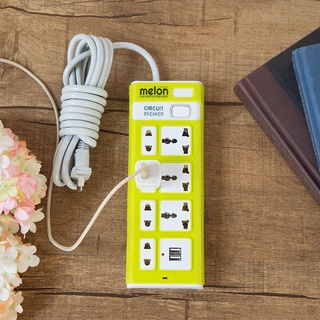 7 ปลั๊ก 2 ปลั๊ก USB สายเคเบิลยาว 3 ม. สายแท้ 100% กำลังสูงสุด 250v 2500w สายหนา คุณภาพสูงรับประกันคุณภาพสินค้า