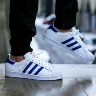 Adidas Superstar J White/Blue