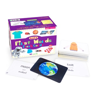 MISBOOK First Words Flash Cards การ์ดคำศัพท์ 5 หมวด 125 ใบ กล่องม่วง