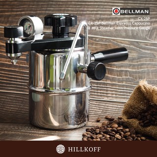 Hillkoff : Bellman Espresso Cappucino &amp; Milk Steamer with Pressure Gauge CX-25P