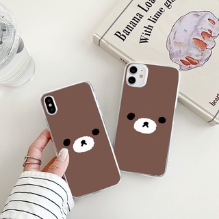 brown bear เคสไอโฟน 11 promax 8 พลัส cute 13 pro max 7 8 plus se2020  iPhone 14 11 12 case Xr Xs X max เคส นิ่ม