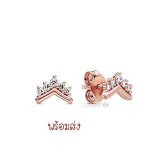 pandora rose earrings ต่างหูมงกุฎ