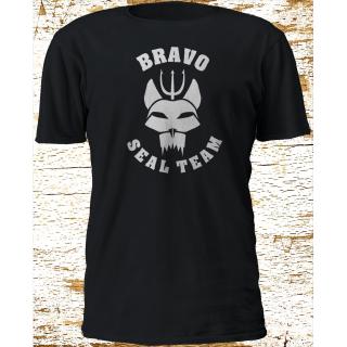 ใหม่ bravo seal team tv series เสื้อยืดลําลองแขนสั้นสีดํา