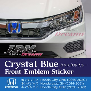 Jdm สติกเกอร์คริสตัล (สีฟ้า) สําหรับ Honda Jazz FIT City GM6 GM2 GN2 Civic City Hatchback hasepro