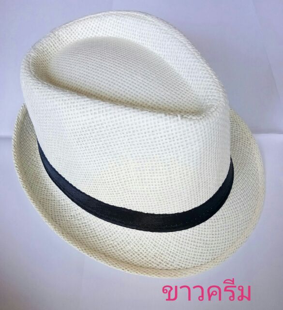 ส่งจากไทย!!  หมวกปานามา หมวกแจ๊ส fedora 9Jbm
