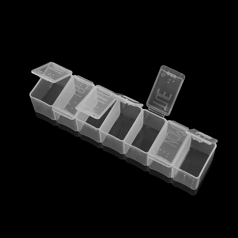 กล่องเก็บเครื่องประดับพลาสติกทรงกลมสี่เหลี่ยมอเนกประสงค์ DIY กล่องเก็บอุปกรณ์เสริม - รูปที่ 4