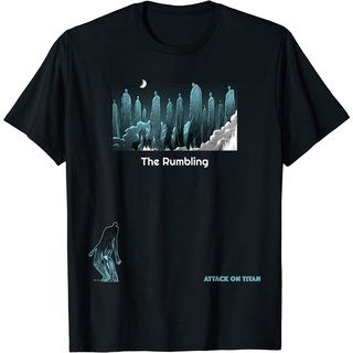 เสื้อยืดอินเทรนด์ผู้ชายอินเทรนด์ผู้หญิงเสื้อยืด พิมพ์ลาย The Rumbling Attack on TitanS-3XL