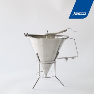 Jasco กรวยหยอดแป้ง สแตนเลส พร้อมขาตั้ง Piston Funnel with Wire Stand and 2 Nozzles PTF-03