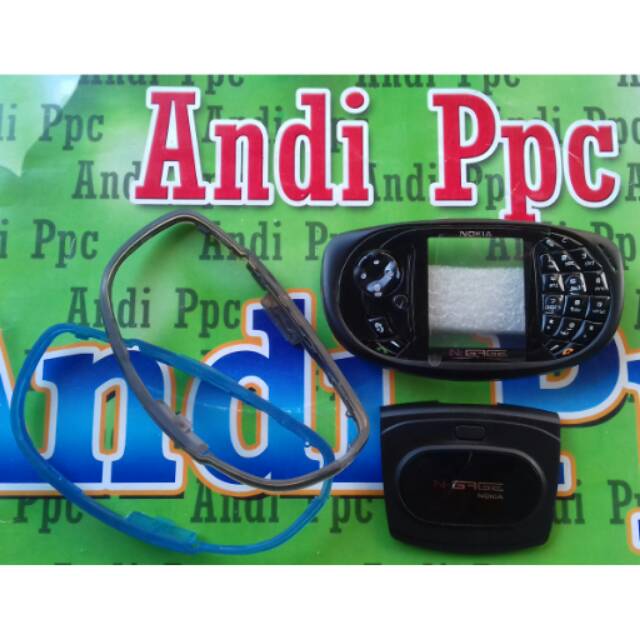 Nokia N-GAGE QD Ngage qd ปลอกสีดําแบบเต็มและยางกลาง