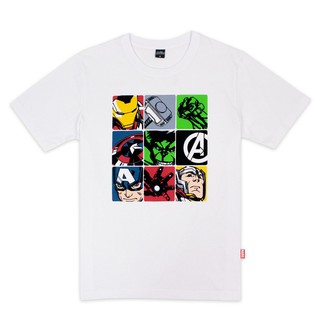 Avengers Men Flock Print T Shirt - เสื้อยืดผู้ชายลายอเวนเจอร์