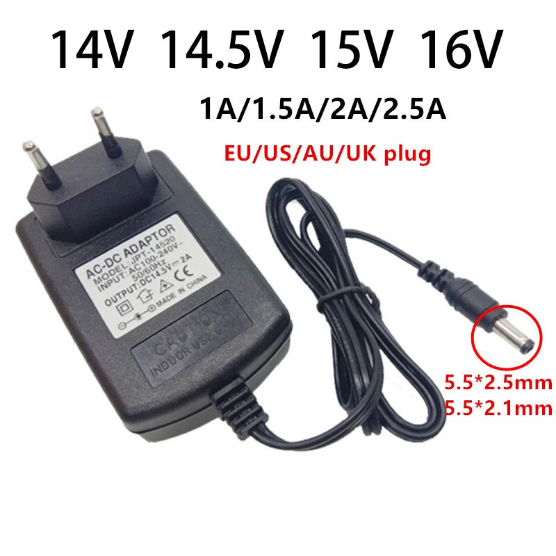 14V 14.5V 15V 16V อะแดปเตอร์ 1A 1.5A 2A 2.5A 2500mA Universal AC/DC Adaptor 14 14.5 15 16 โวลต์ Swit