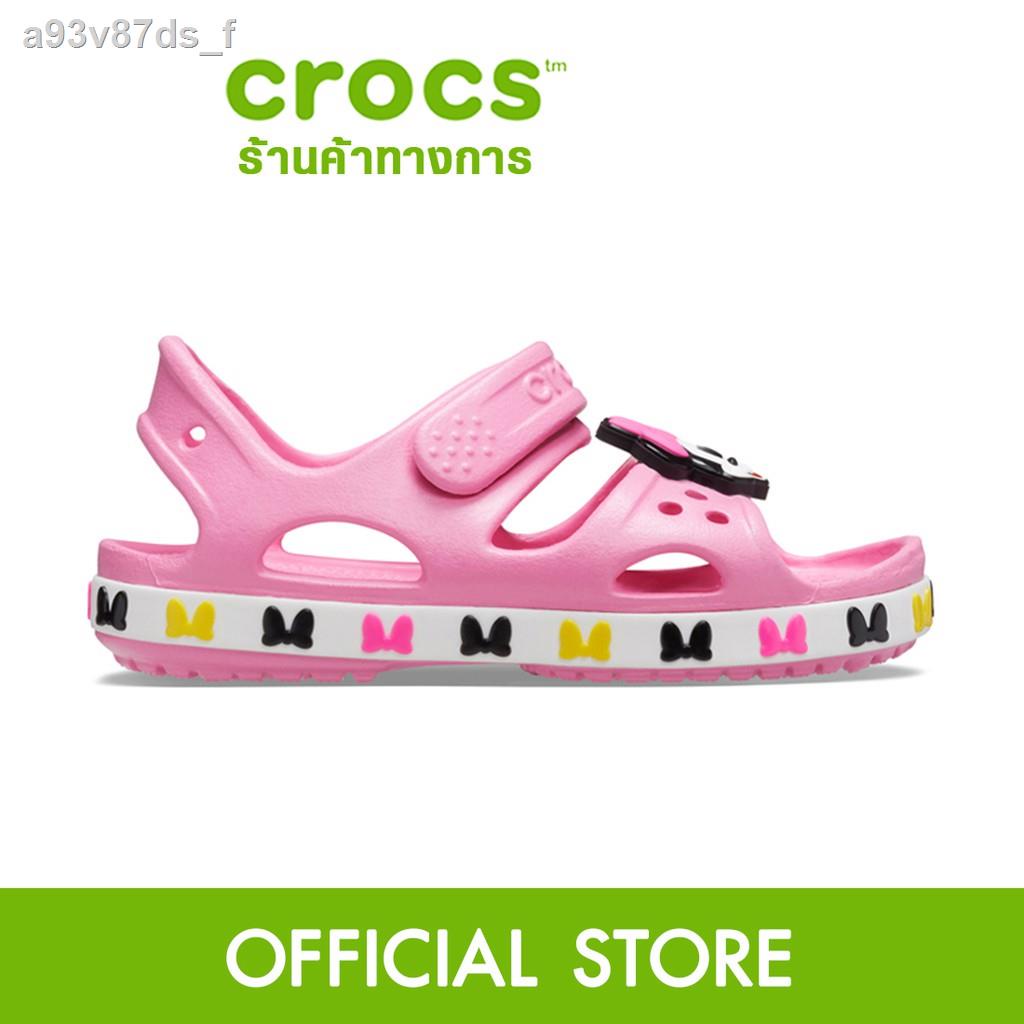 ﹍CROCS Crocband Fun Lab Disney Minnie Mouse Clog รองเท้าลำลองเด็กผู้หญิง
