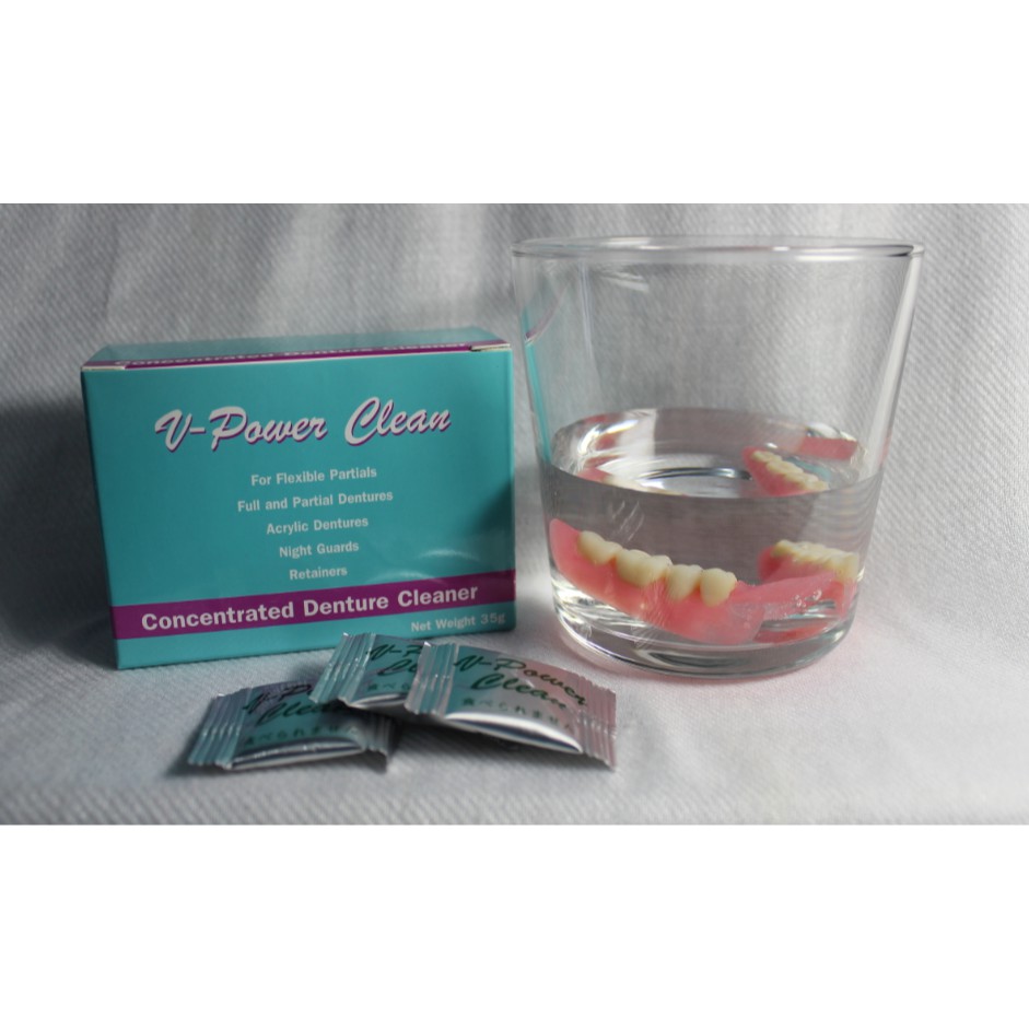 ผงยาแช่ฟันปลอม V POWER CLEAN