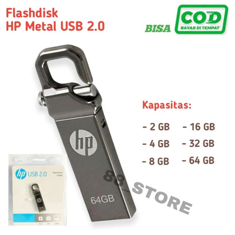 แฟลชไดรฟ์ USB HP 2.0 2GB, 4GB, 8GB, 16GB, 32GB, แฟลชไดรฟ์ HP 64 GB