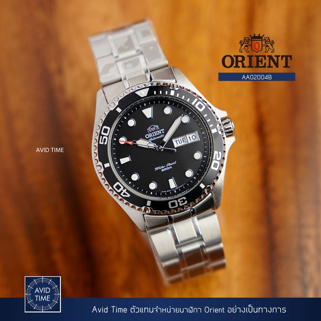 [แถมเคสกันกระแทก] นาฬิกา Orient Ray II สีดำ 41.5mm Automatic (AA02004B) Avid Time โอเรียนท์ ของแท้ ประกันศูนย์