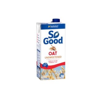 So Good นมโอ๊ต สูตรไม่เติมน้ำตาล Oat Milk Unsweetened 1 ลิตร (1 กล่อง) (BBF:21Jul23)