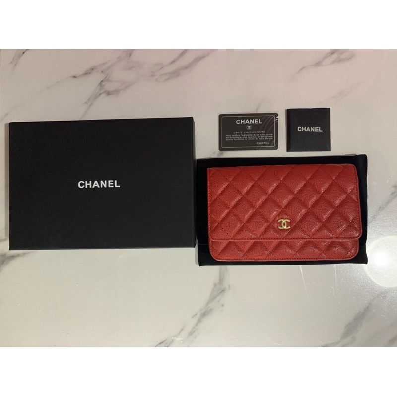 Chanel WOC สีแดง Original