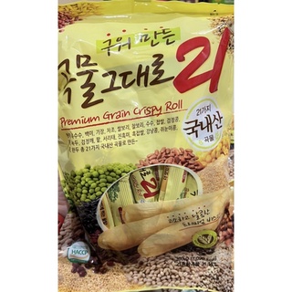 ขนมเกาหลี Grain Crispy Roทำจากธัญพืช 21ชนิด ขนมธัญพืชอัดแท่งสอดไส้ชีสจากเกาหลี 🇰🇷❤️ (ห่อละ 18 ชิ้น)
