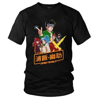 เสื้อผ้าผชเสื้อยืดแขนสั้น ผ้าฝ้าย 100% พิมพ์ลายมังงะ Yu Yu Hakusho สไตล์สตรีท สําหรับผู้ชายS-5XL