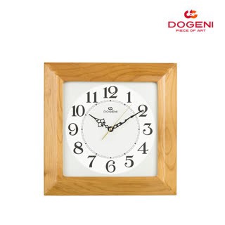 DOGENI นาฬิกาแขวนไม้ Wooden Wall Clock รุ่น WNW010LB/ WNW010DB