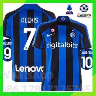 เสื้อกีฬาแขนสั้น ลายทีมชาติฟุตบอล Inter Milan Home jersey 22 23 2022 2023 ชุดเหย้า สําหรับผู้ชาย