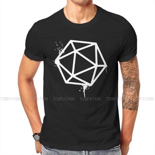 เสื้อยืดคอกลม พิมพ์ลายเกม DnD D20 D20 ขนาดใหญ่ สีขาว สไตล์ฮาราจูกุ สําหรับผู้ชาย