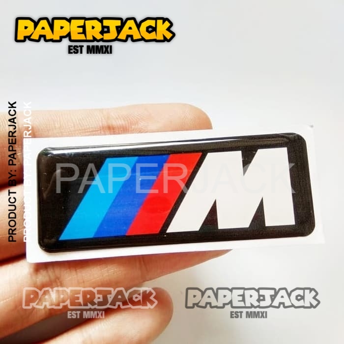 Bmw M PERFORMANCE สติ๊กเกอร์ RESIN นูน สติ๊กเกอร์ติดรถแบบยืดหยุ่น อุปกรณ์เสริมตัวถังรถยนต์