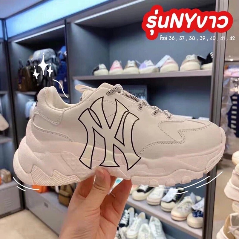🔥สุดฮิต New MLB NY LA งานแท้💯%พร้อมกล่อง+ถุงกระดาษ✅ส้นสูง6cm ใส่ได้ทั้งชายและหญิง