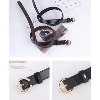 พร้อมส่ง!! เข็มขัดสไตล์เรียบง่าย สไตล์เกาหลี แฟชั่นสำหรับผู้หญิงและผู้ชาย เข็มขัดหนังPU（ P10 ）