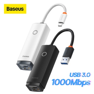 Baseus อะแดปเตอร์การ์ดเครือข่ายอีเธอร์เน็ต USB 3.0 Type C เป็นพอร์ต RJ45 LAN 1000 100Mbps USB RJ45 สําหรับแล็ปท็อป PC Mi Box