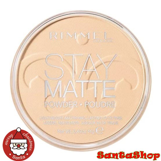 พร้อมส่ง! (ผลิตปี 2025-26)แป้ง Rimmel Stay Matte Pressed Powder #001 Transparent พร้อมส่งของแท้💯% UK