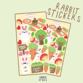 สติกเกอร์ Rabbit House (ขาวมัน/PP) ไดคัท