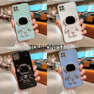 เคส Samsung Galaxy A50 A50S เคส Samsung A20 A30 เคส Samsung A30S A31 Case Samsung A70 A70S Case Samsung A02S A22 Case Samsung A73 A7 2018 Case Samsung A750 Luxury Cute Silicone 3D Astronaut Stand Phone Cover Case โทรศัพท์มือถือ ซิลิโคน ลายนักบินอวกาศ