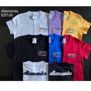 เสื้อ Allamanda เสื้อยืดคอกลมทรงเข้ารูป แต่งงานปักตัวหนังสือ