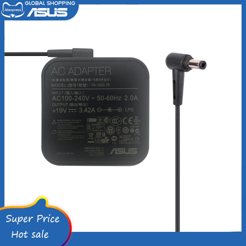 PA-1650-78 19V 3.42A 65W 5.5x2.5mm AC Adapter Power Charger For Asus S46CA X550 X550CA X550CC X550DP