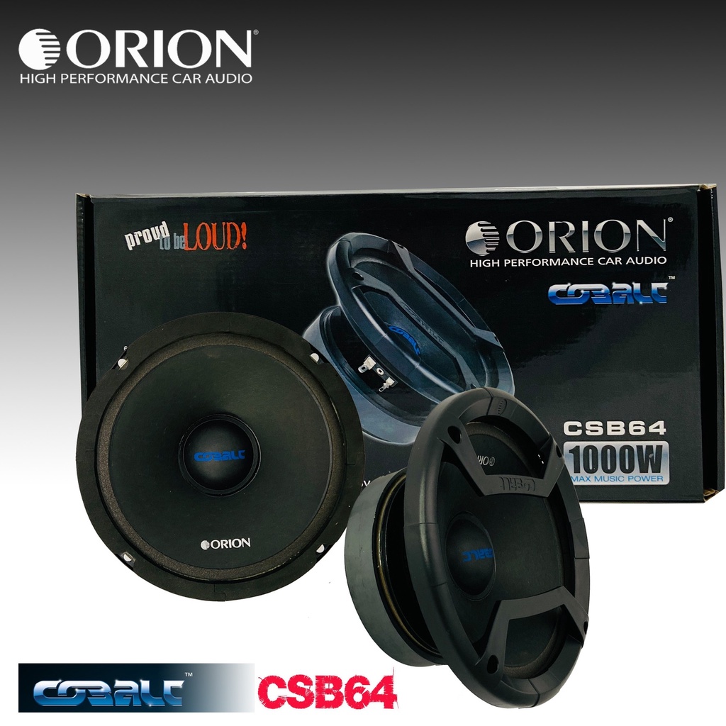 ลำโพงเสียงกลาง 6.5นิ้ว  Orion รุ่น CSB64 COBALT  กำลังเสียง 1200 วัตต์ ที่ 4โอม