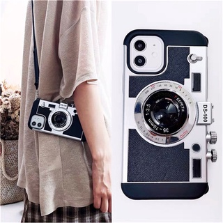 เคสโทรศัพท์มือถือ ปิดด้านหลัง ป้องกันกล้อง ลาย Emily In Paris 3 มิติ พร้อมสายคล้อง สไตล์เรโทร สําหรับ iPhone 13 12 11 Pro XS Max X XR
