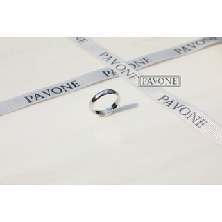 Pavone Jewelry แหวนเงินแท้ แหวนเกลี้ยง ฝังเพชร CZ💎 1 เม็ด แหวนตัวอักษรชื่อสลัก better together ชุบทองคำขาว🤍 (R0013)