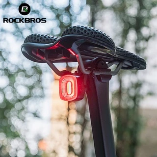 【TH Delivery】ROCKBROS ไฟท้ายจักรยานอัจฉริยะ IPX6 Type-C แบบชาร์จไฟได้ LED